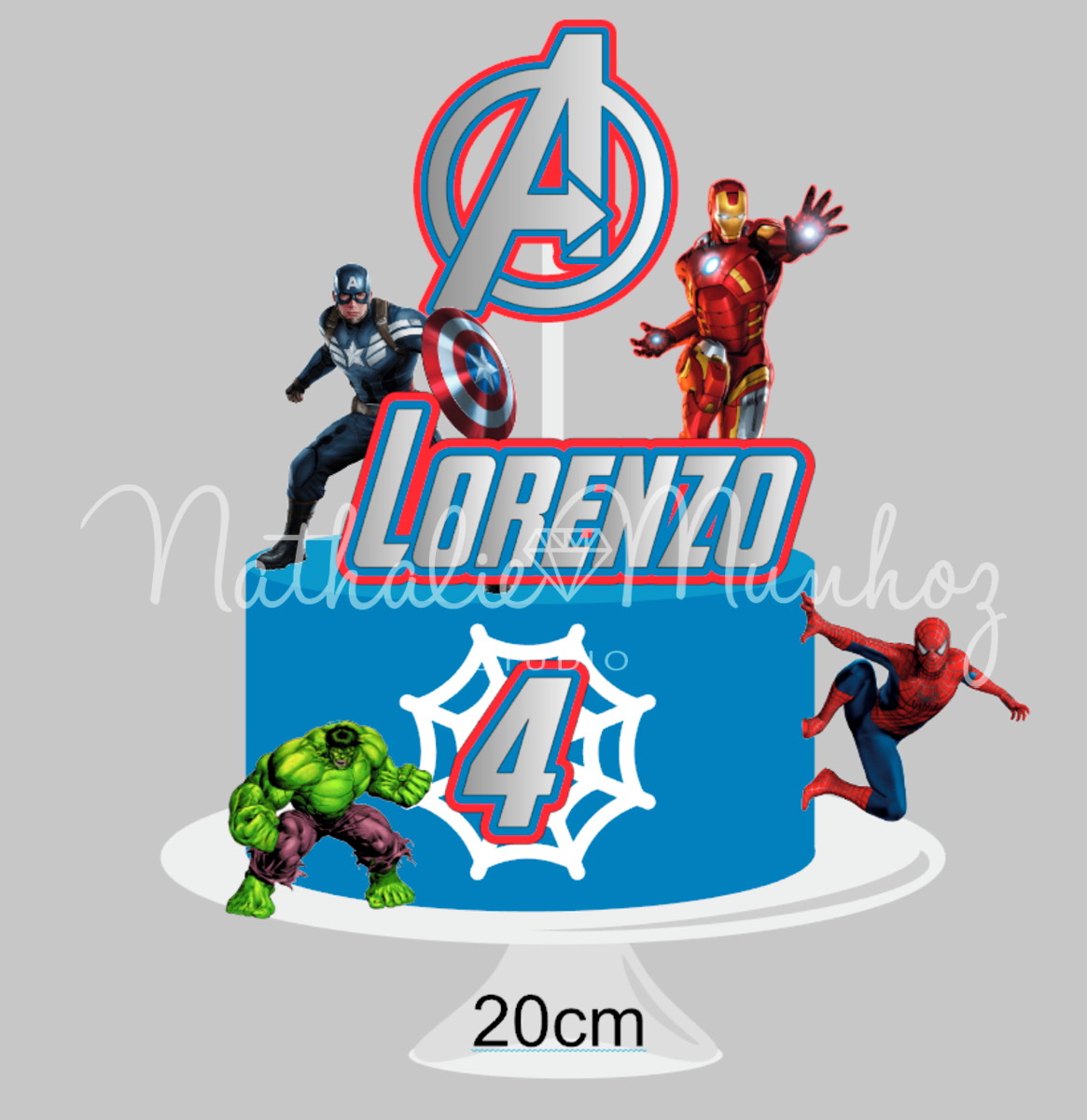 Topo de Bolo - Vingadores 2 - Arquivo de Corte - Imagem 2