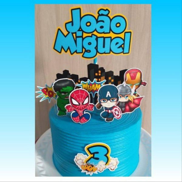 Topo Vingadores Cute + 4 Arquivos a Sua Escolha