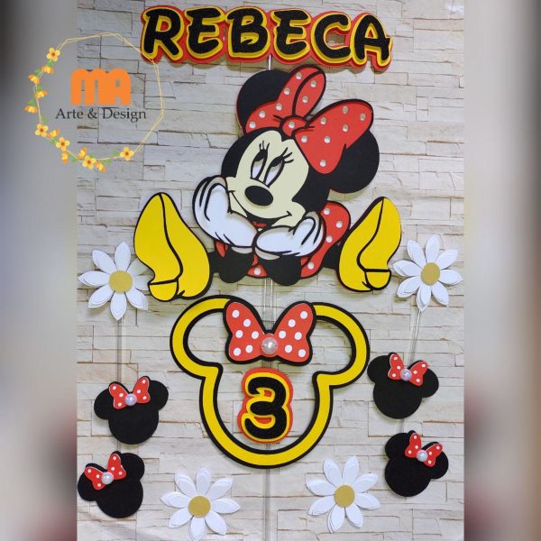 Arquivo de Corte Topo de Bolo Minnie Vermelha