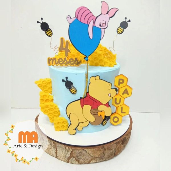 Arquivo de Corte Topo de Bolo Ursinho Pooh - Image 2
