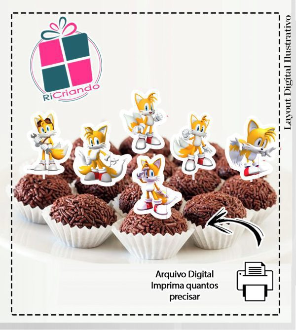 Topper Sonic Tails - Arquivo Digital