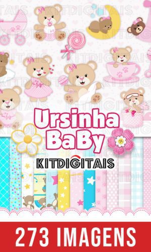 Ursinha Baby Menina Kit Digital