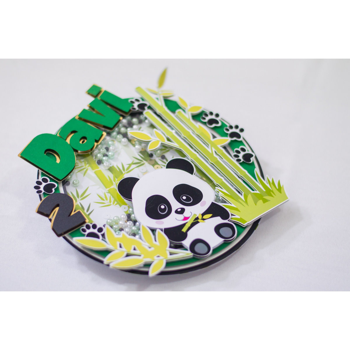 #038 Arquivo de corte Topo de Bolo Panda STUDIO E PDF