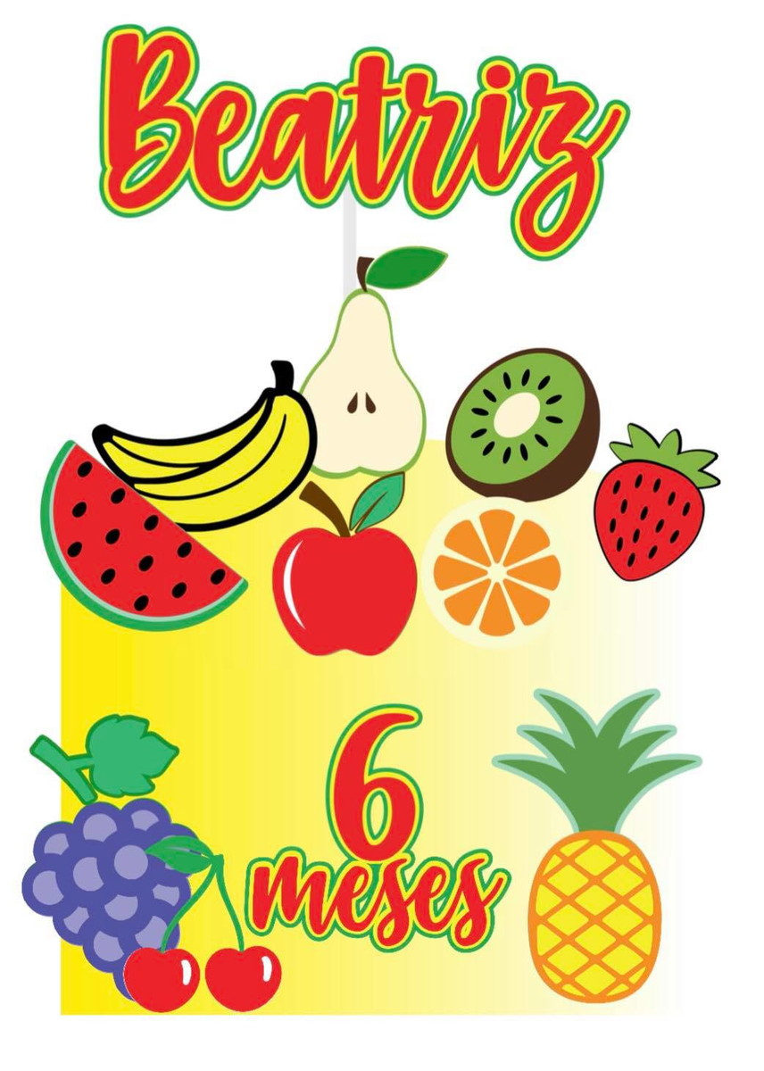 4 Arquivos de Corte - Topo de Bolo Frutas em Camadas