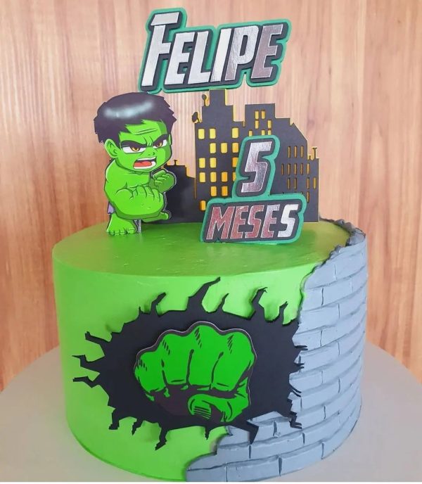 #120 - Arquivo de Corte Topo de Bolo - Hulk
