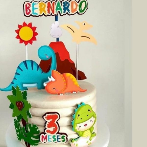 #1653 Arquivo de corte Topo de Bolo Dinossauro CAMADA STUDIO