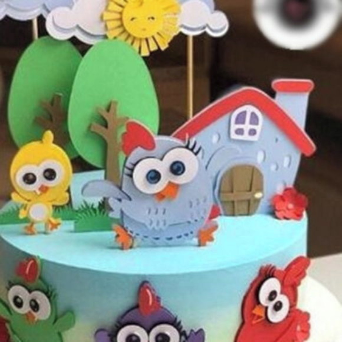 #176 Arquivo de corte Topo de bolo Galinha Pintadinha STUDIO