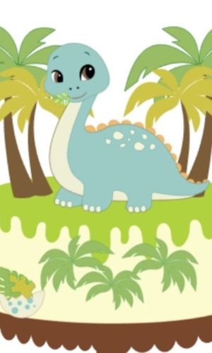 #2038 Arquivo corte Topo de Bolo Dinossauros CAMADAS STUDIO