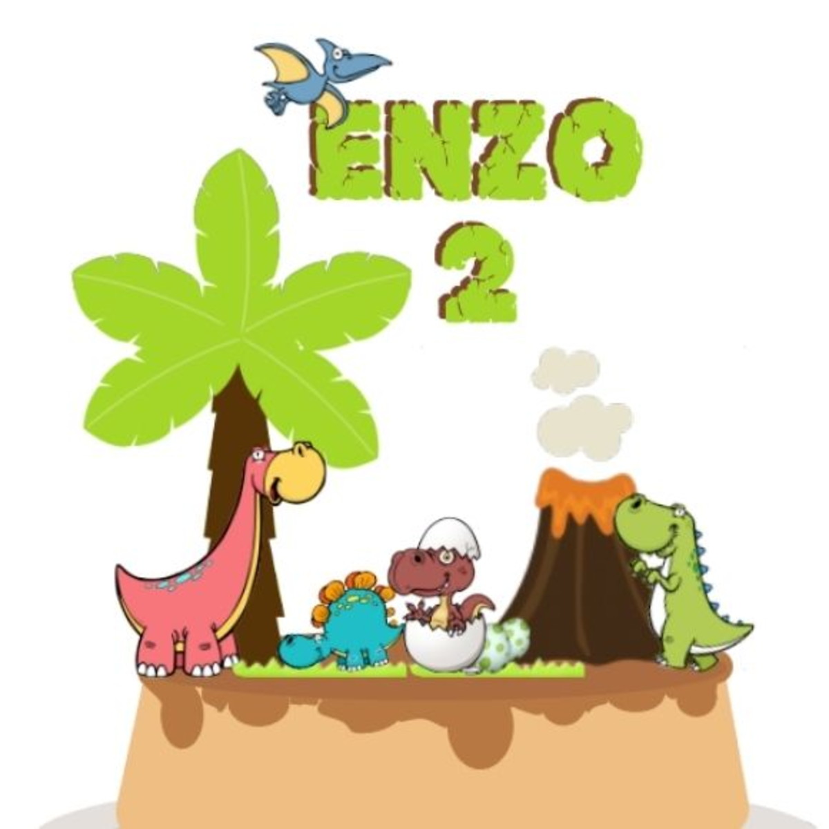 #2043 Arquivo de corte Topo de Bolo Dinossauros STUDIO