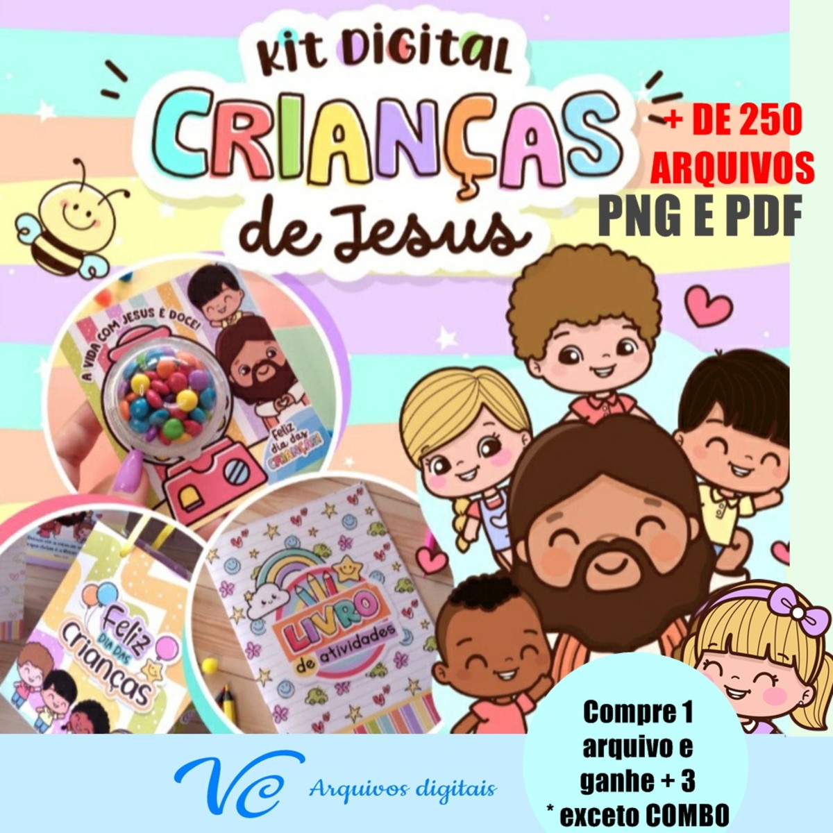 26- Kit Digital Crianças De Jesus Cristã -pdf E Png