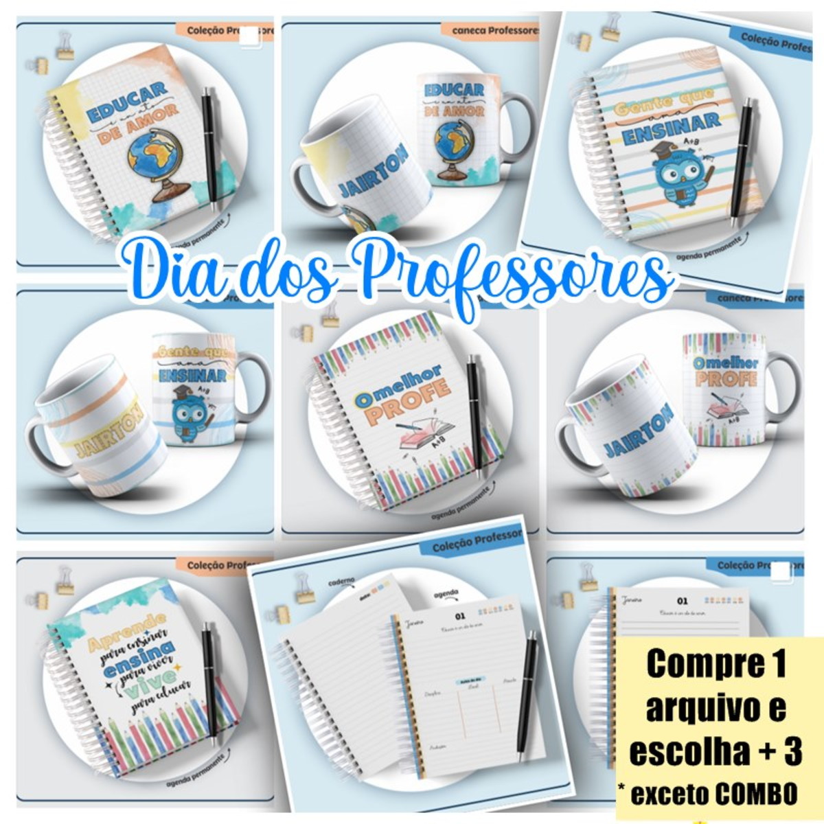 676- Arquivo Encadernação Dia dos Professores Png e pdf