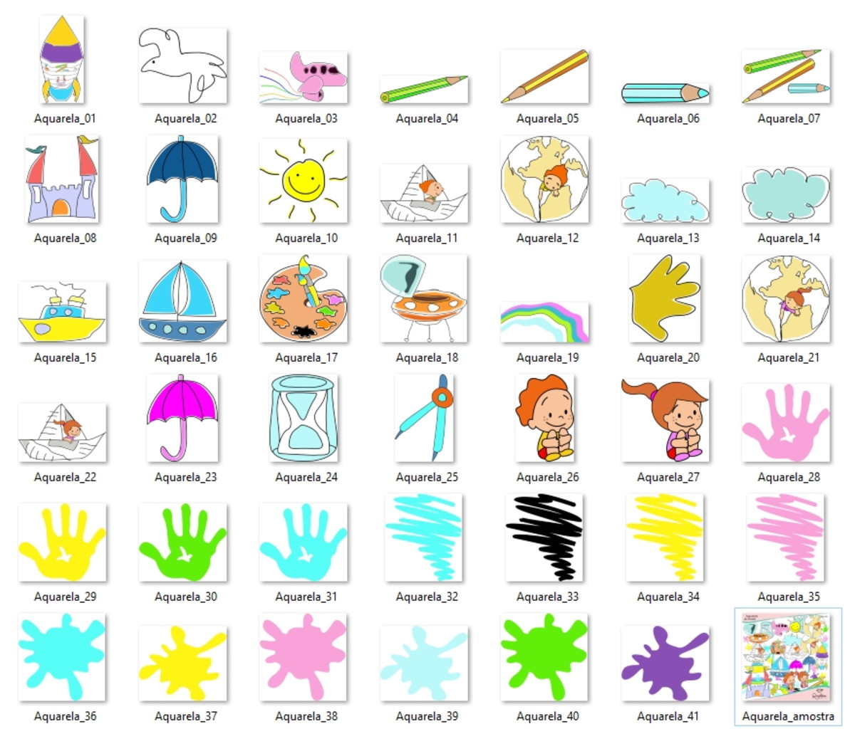 AQUARELA DO BRASIL CRIANÇAS KIT DIGITAL - Imagem 2