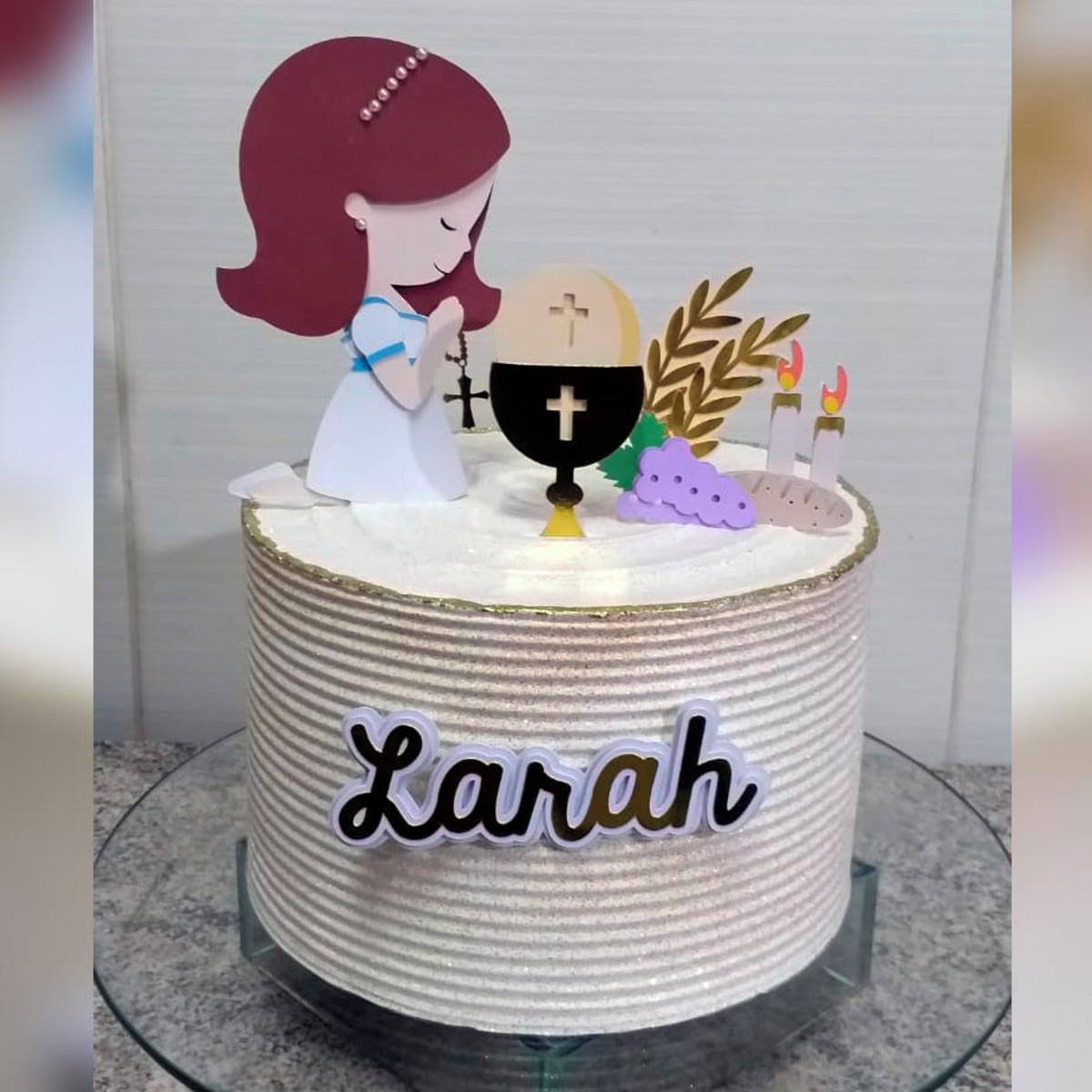 Arquivo/corte Topo- 1ª Eucaristia/comunhão Menina em Camadas - Imagem 2