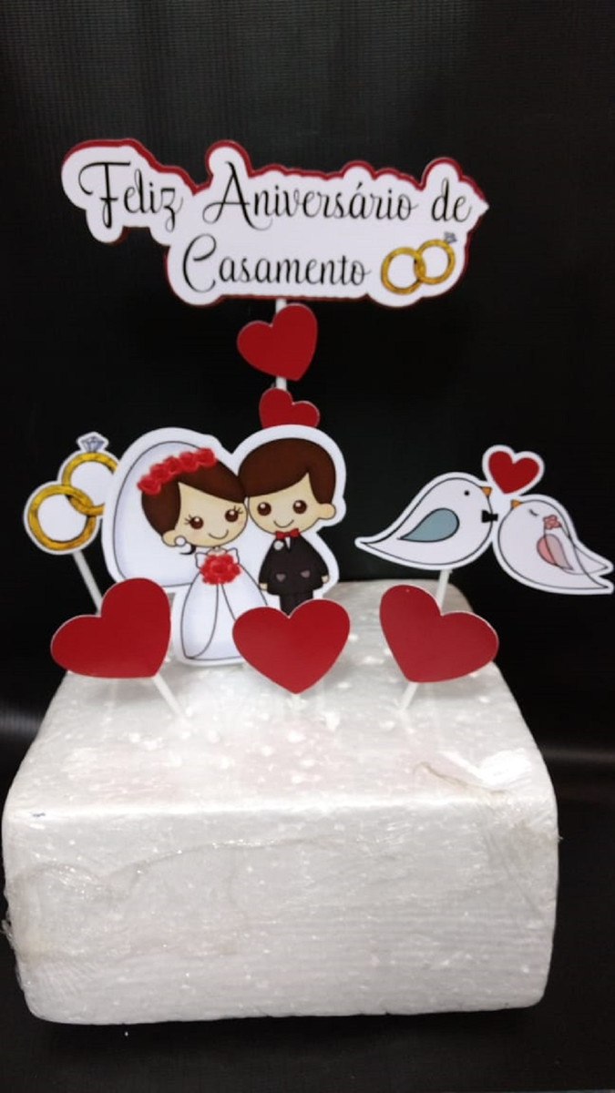 Arquivo Topo de Bolo Casamento + 4 Arquivos a Sua Escolha