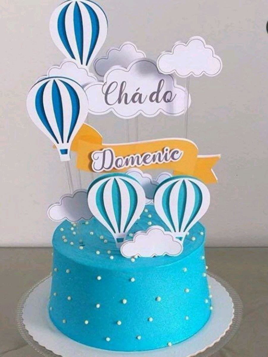 Arquivo Corte Topo de Bolo Chá de Bebe Balão Camadas (#2301)