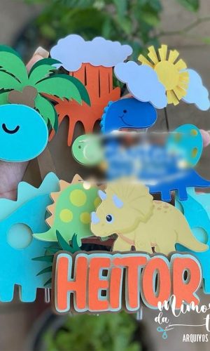 Arquivo Corte: Topo de Bolo Dinossauro 019