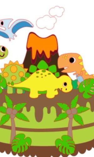 Arquivo corte Topo de Bolo Dinossauro CAMADAS STUDIO, #2037