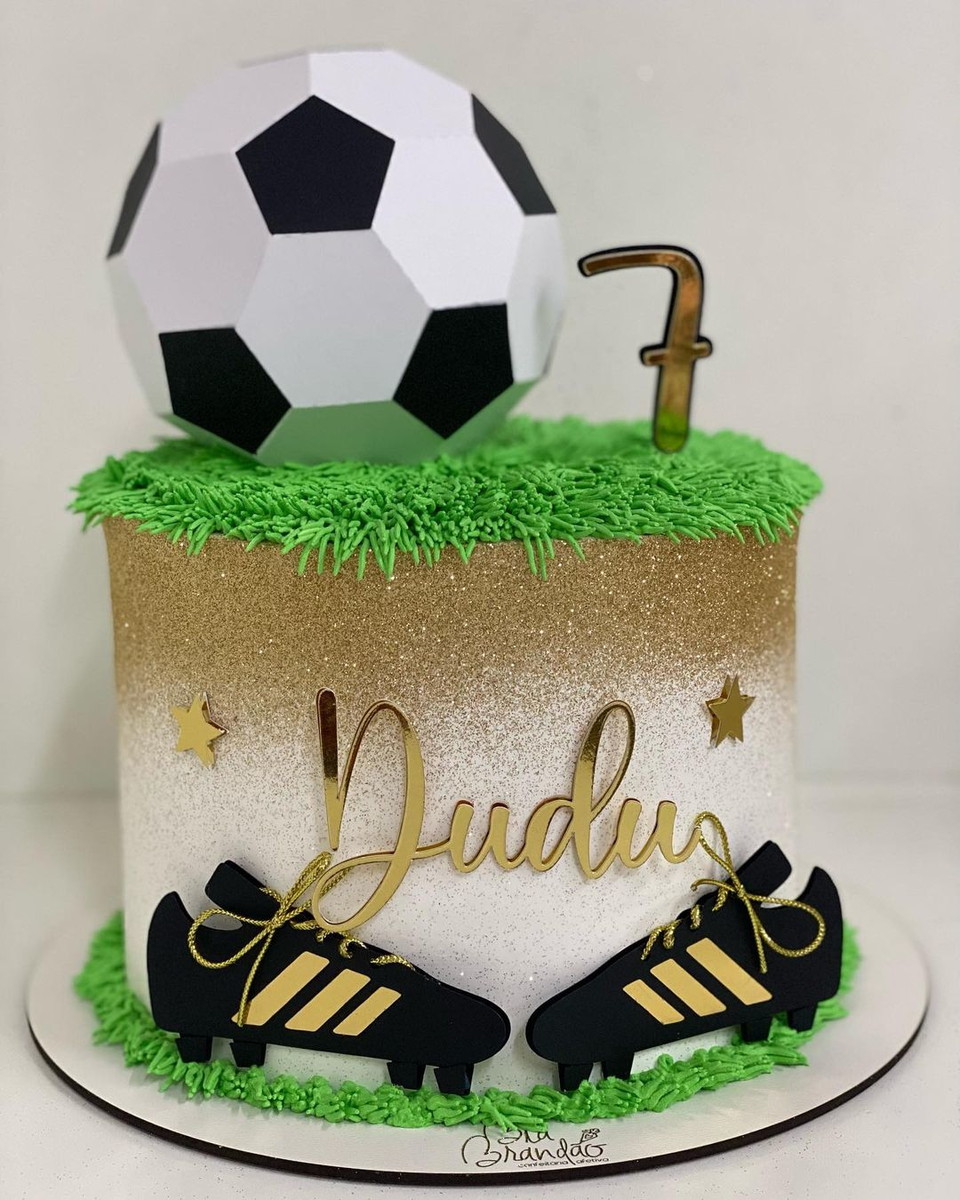 Arquivo Corte: Topo de Bolo Bola 3d de Futebol 003