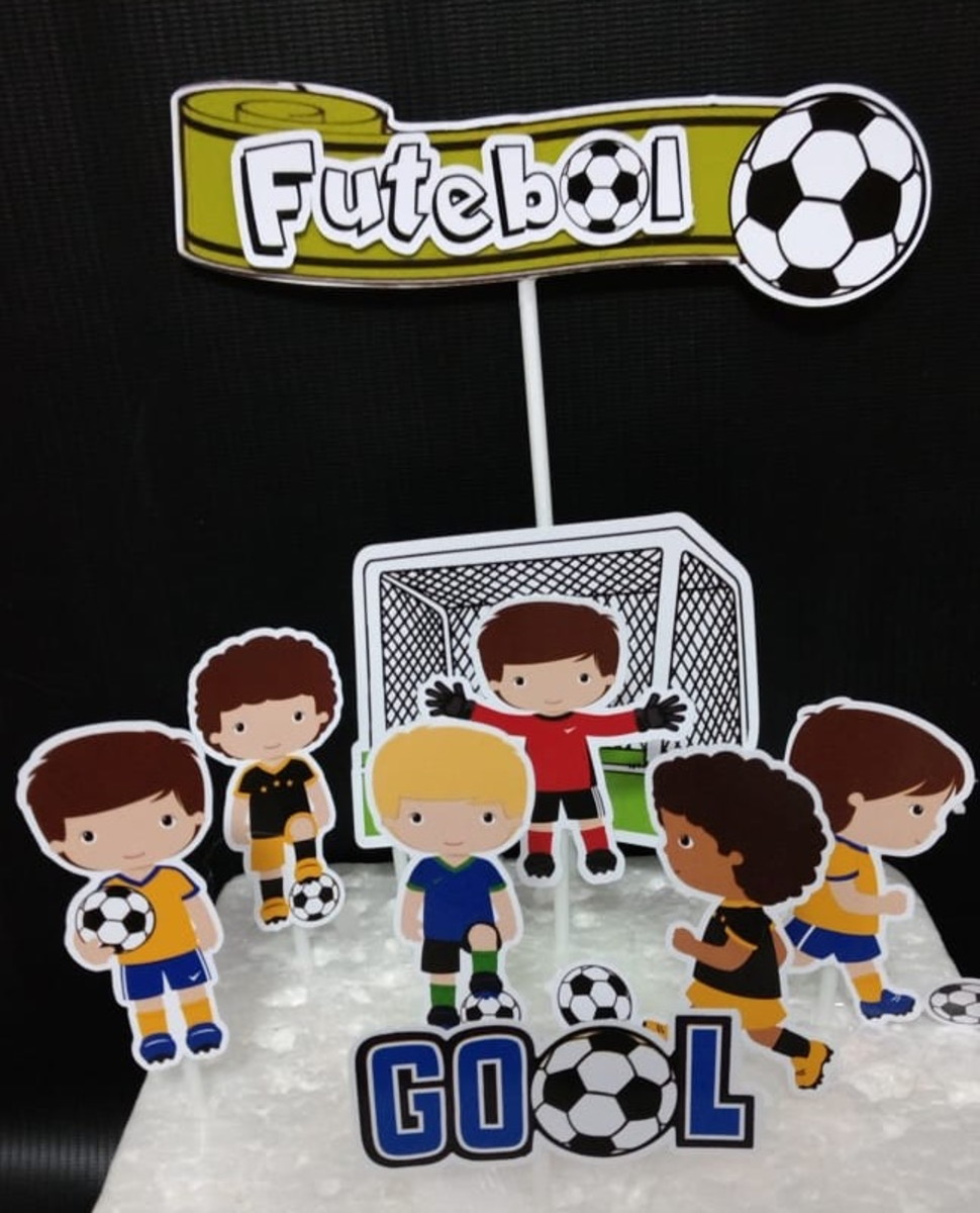 Arquivo Topo de Bolo Futebol + 4 Arquivos a Sua Escolha