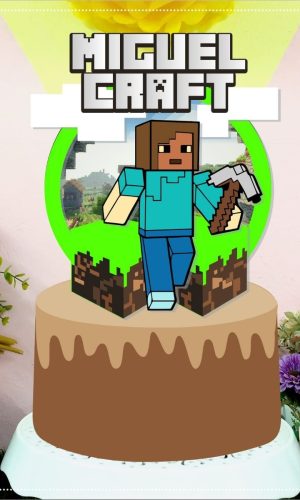 Arquivo Corte - Topo SHAKER MINECRAFT 88-STUDIO