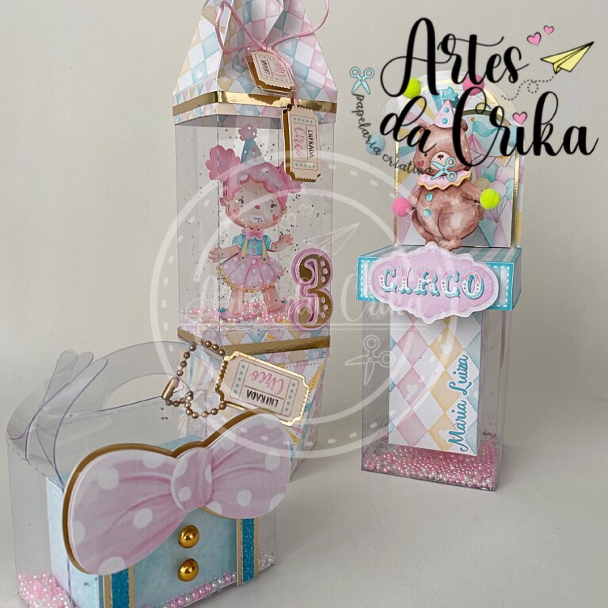 Arquivo de Corte Circo Rosa Aquarela - Imagem 2