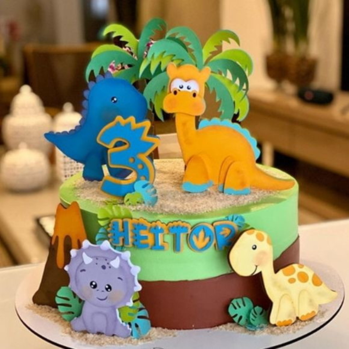 Arquivo de Corte Topo de Bolo Dinossauro #2