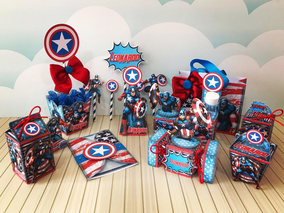 Arquivo De Corte Kit Festa Capitão America