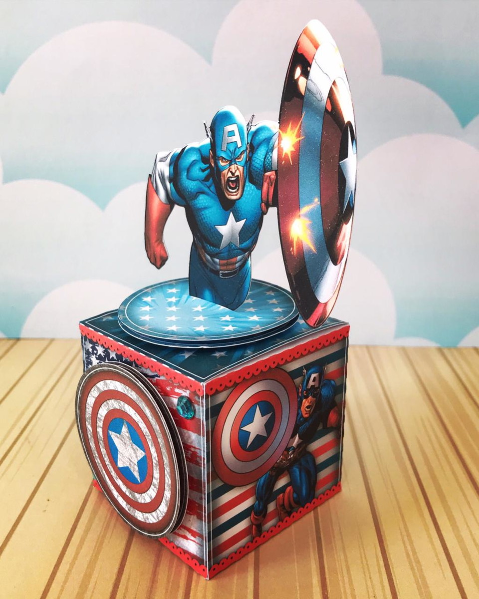 Arquivo de Corte Kit Papelaria Capitão América - Imagem 4