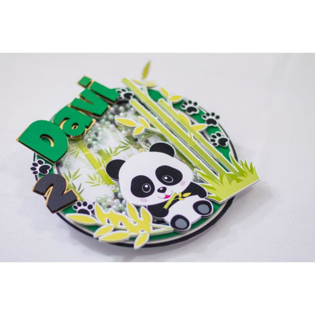 Arquivo de corte Panda Topper de Bolo STUDIO PDF