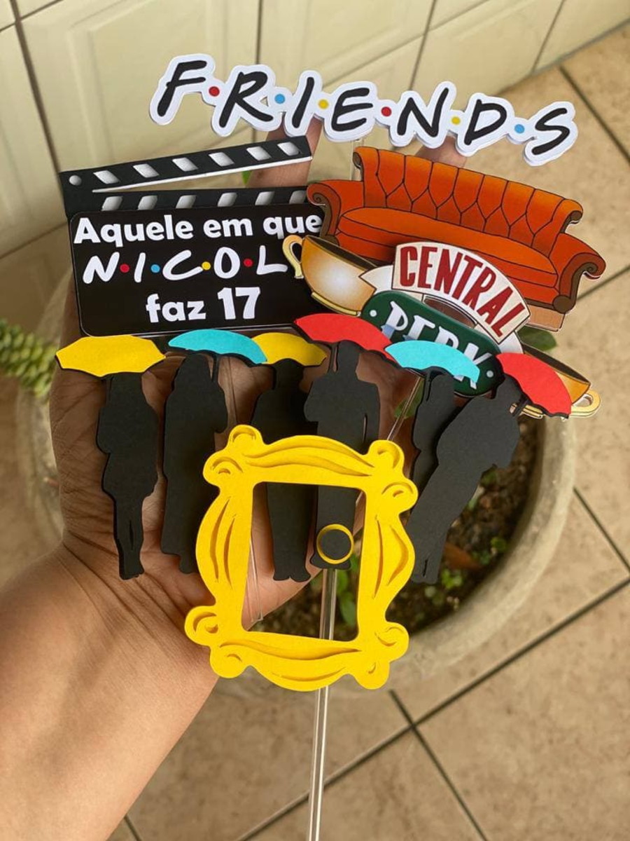 Arquivo de Corte Studio - Topo de Bolo Friends (r308)