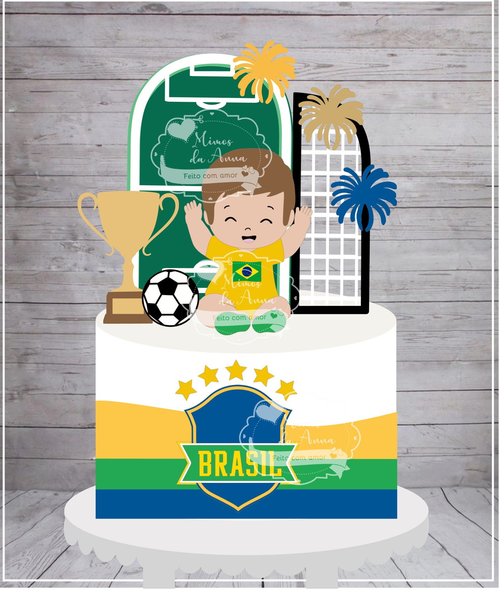 Arquivo de Corte Topo Bolo Bebê Copa em Camadas