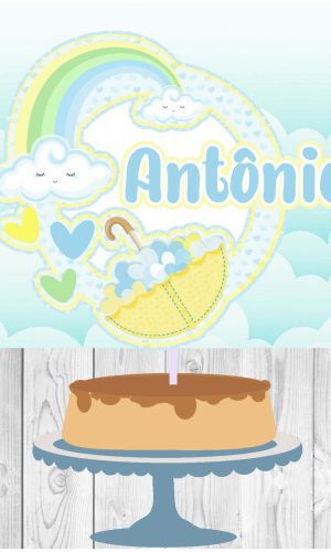 10 Arquivo Por R$ 10,00 Topo Chuva de Amor Menino
