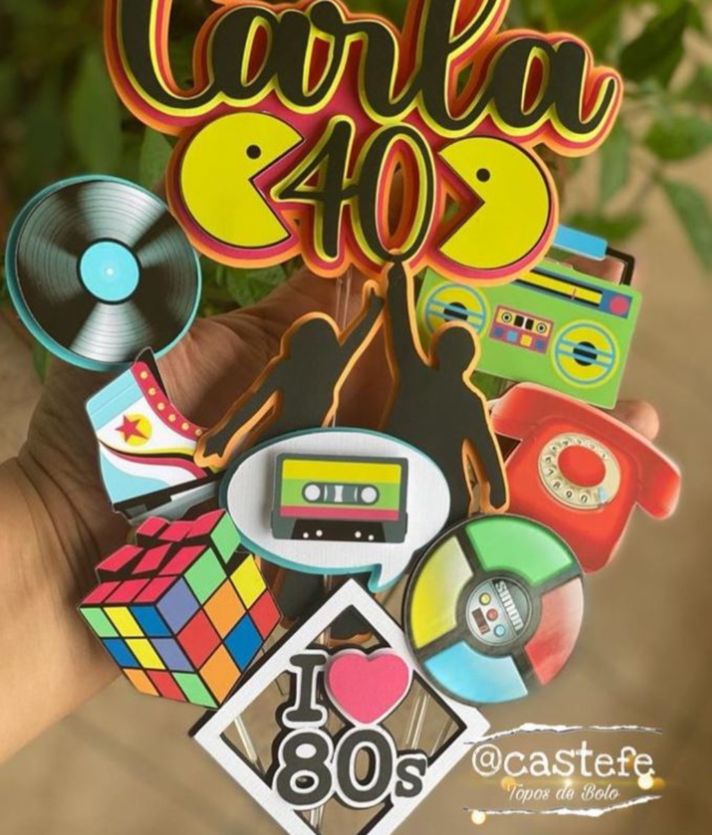 Arquivo de Corte Topo de Bolo Anos 80