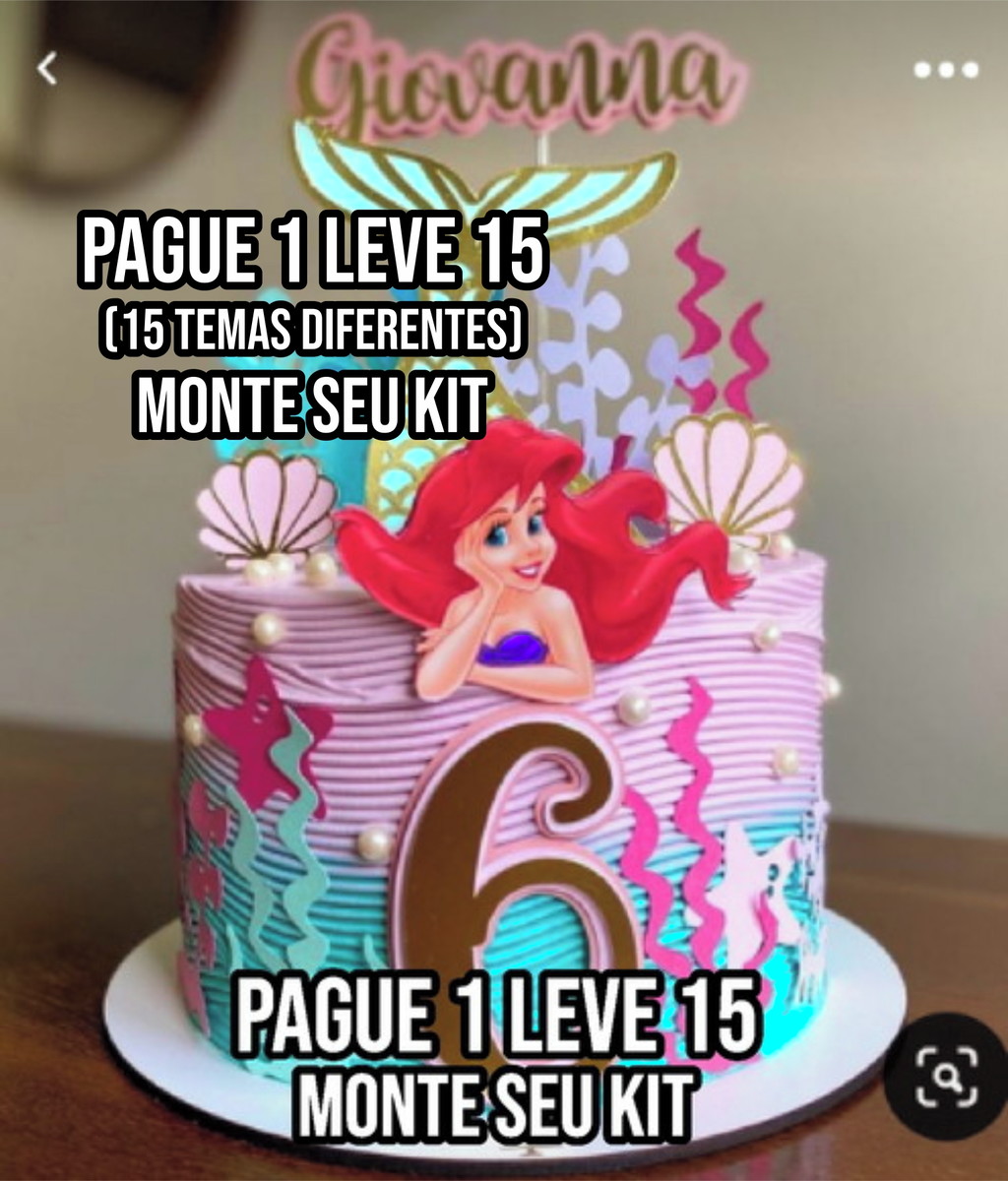 Arquivo de corte Topo de bolo Ariel Camadas STUDIO+.14 - Imagem 2