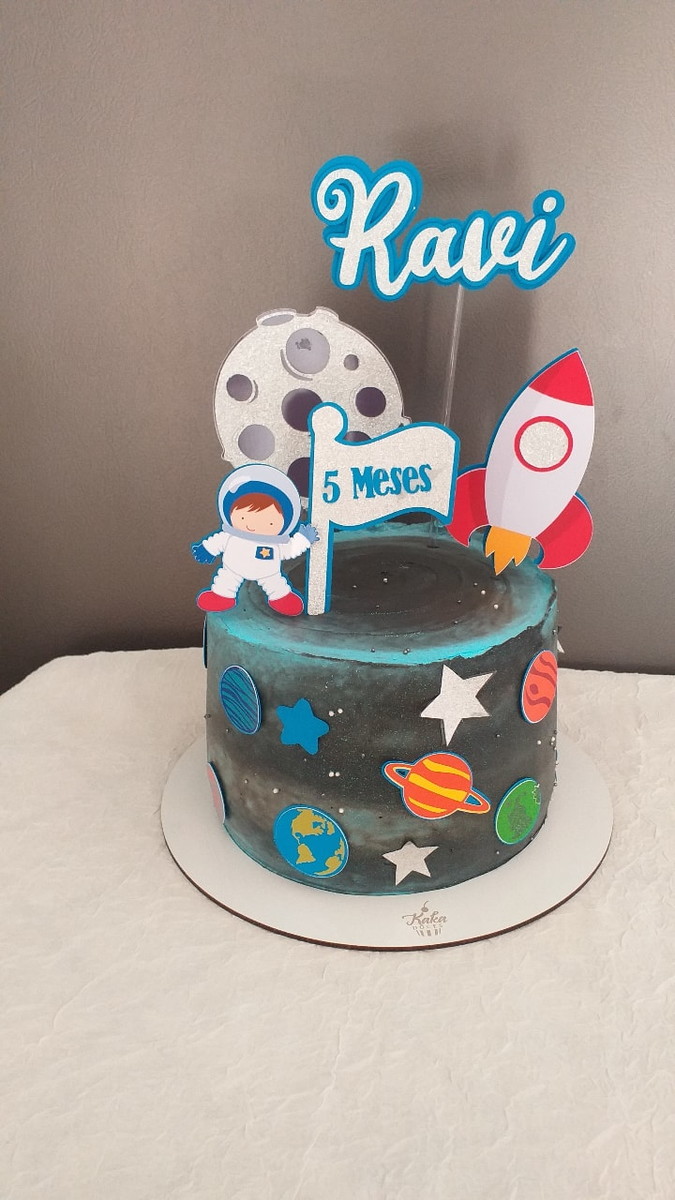 Arquivo de corte topo de bolo Astronauta Cute