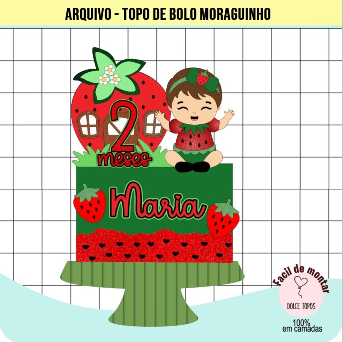 Arquivo de Corte - Topo de Bolo Baby Moraguinho