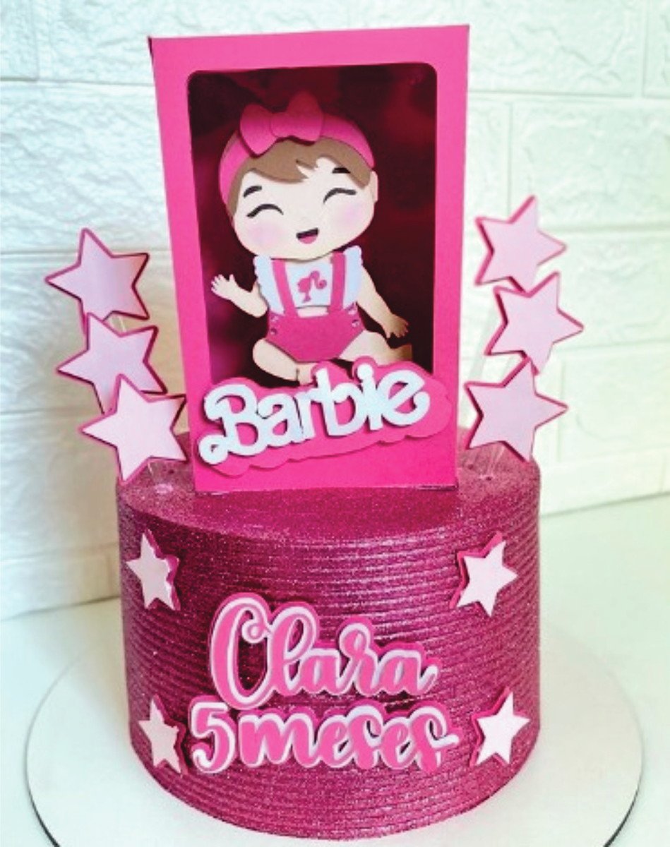 Arquivo de Corte Topo de Bolo Barbie Baby #4