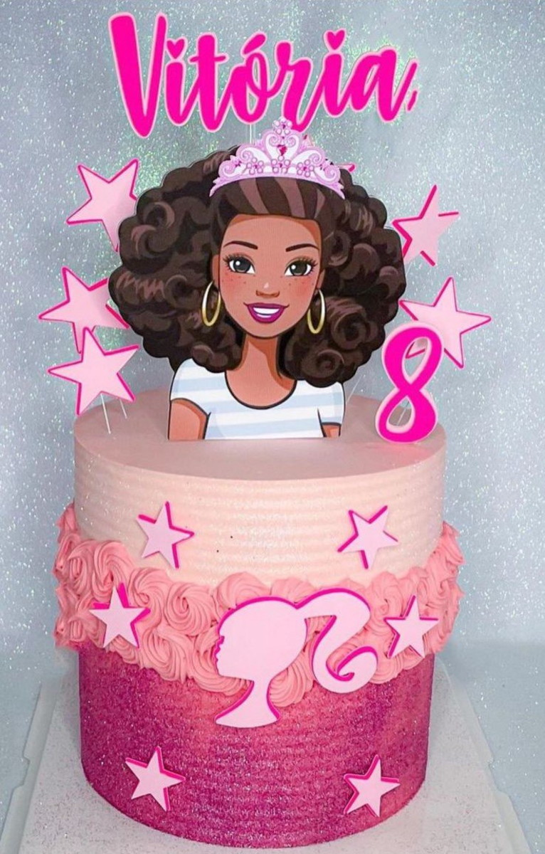 Arquivo de Corte Topo de Bolo Barbie Hk1