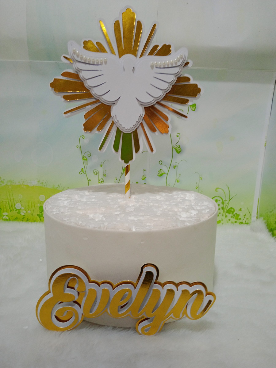 Arquivo de Corte Topo de Bolo Batizado 21 (Studio)