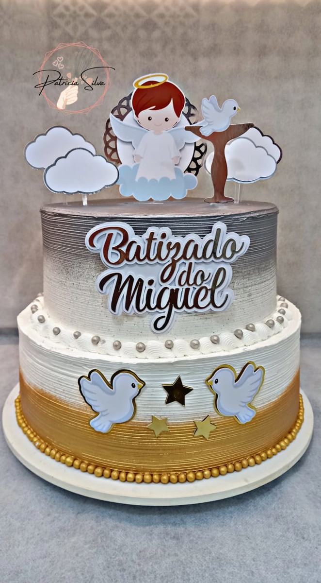 Arquivo De Corte Topo De Bolo Batizado/batismo