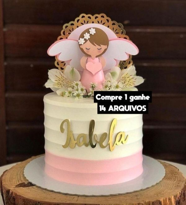 Arquivo de Corte-topo de Bolo Batizado