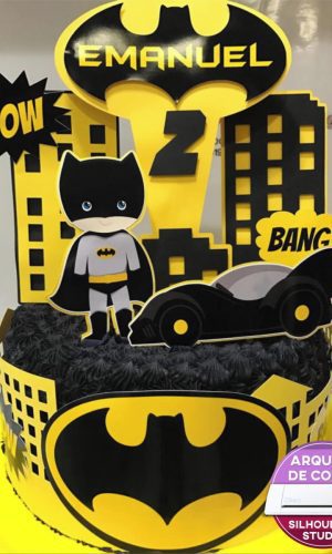 Arquivo de Corte Topo de Bolo Batman Cute Studio