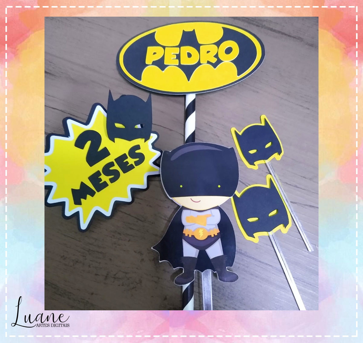 Arquivo de Corte Topo de Bolo Batman Cute - Studio e PDF - Imagem 2