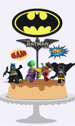 Arquivo de Corte Topo de Bolo Batman lego Studio/PDF