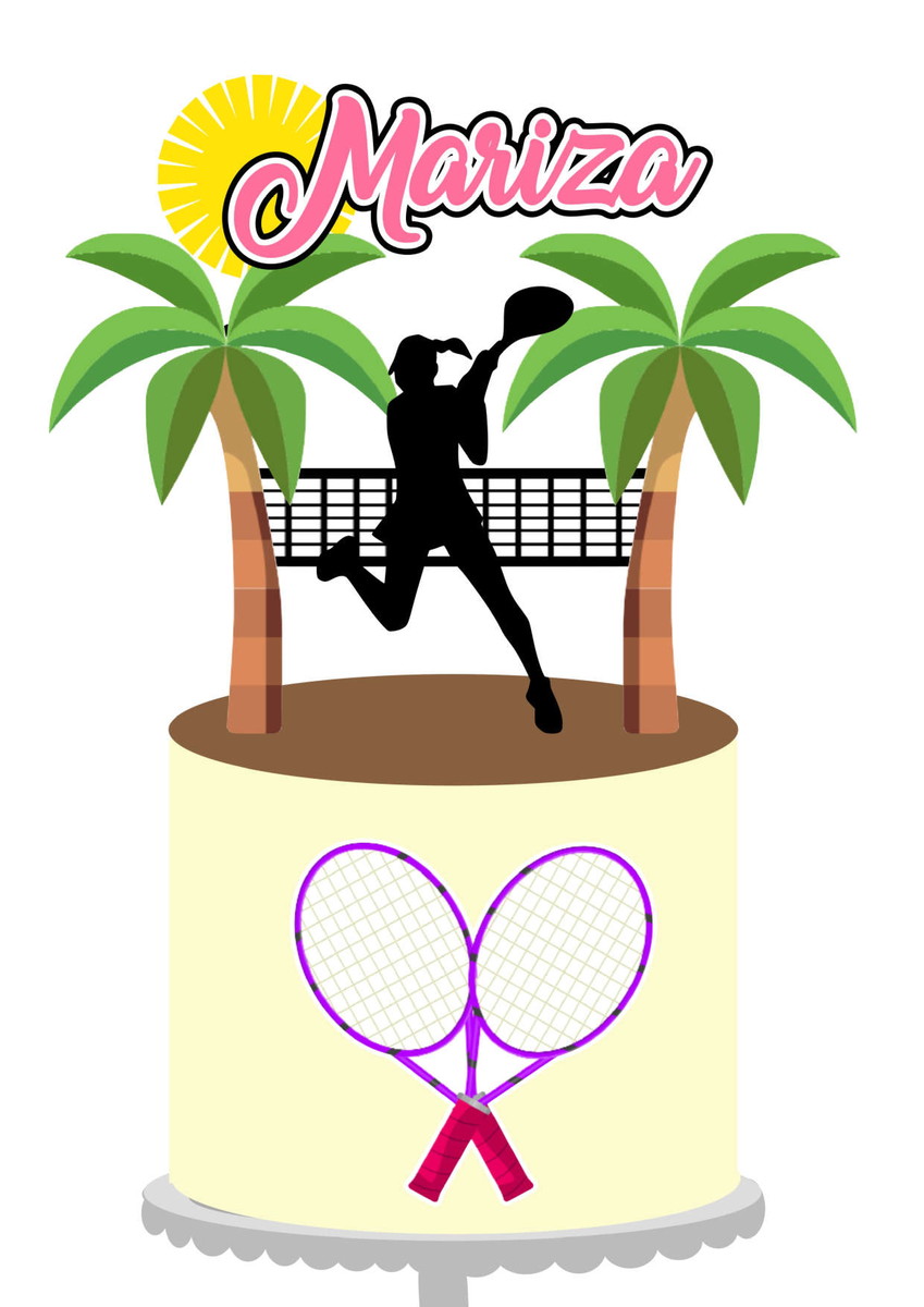 Arquivo de Corte Topo de Bolo Beach Tennis Feminino - Imagem 3
