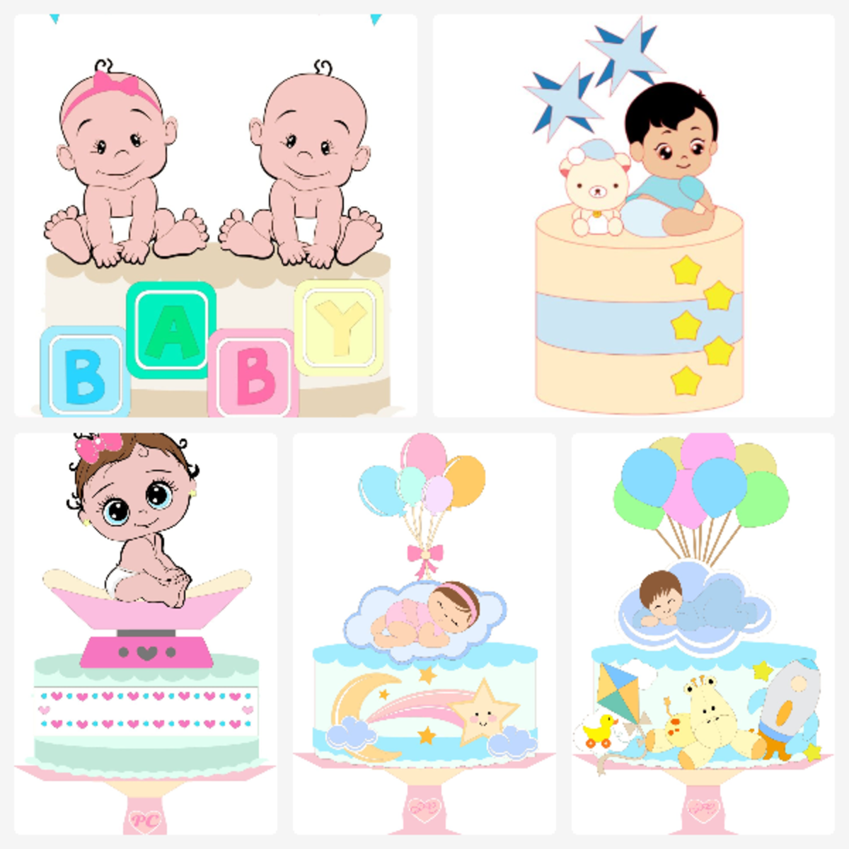 ARQUIVO DE CORTE TOPO DE BOLO - BEBE - Imagem 2