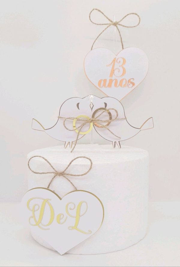 Arquivo De Corte Topo De Bolo Bodas de Linho