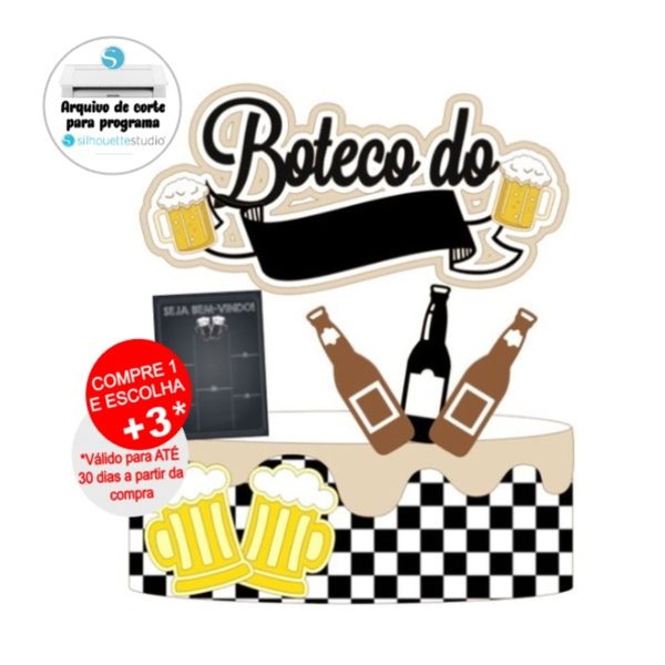 Arquivo de Corte Topo de Bolo Boteco