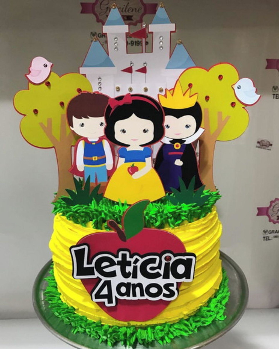Arquivo de corte Topo de Bolo Branca do Neve cute STUDIO