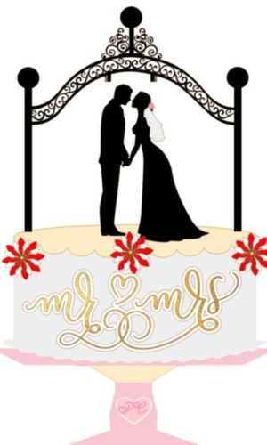 Arquivo de Corte Topo de Bolo Camadas Casamento Studio